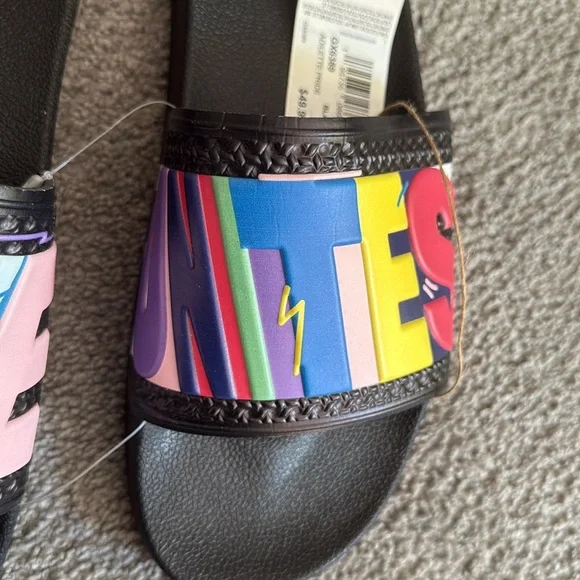 Adidas Adilette Pride Colorful Slide Sandals. Multi-Color. Size 12 - Picture 9 of 11